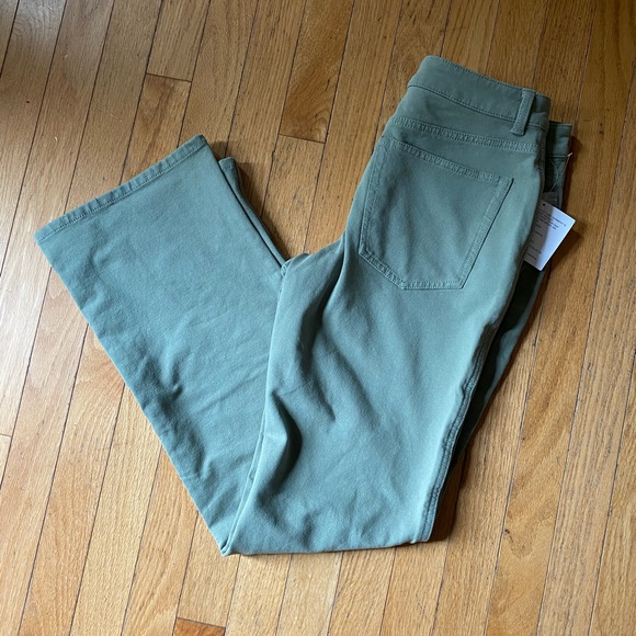 Olive Green Bootcut Flare Stretchy Jeans - Picture 2 of 4